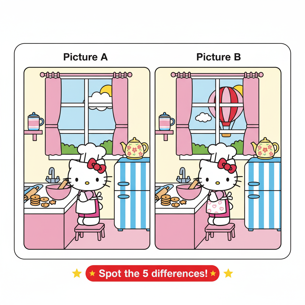 Baking Time - Spot the 5 differences